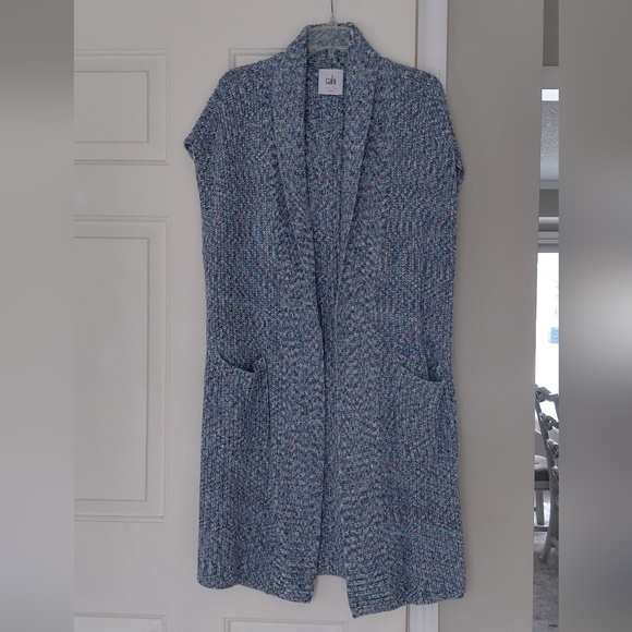 CAbi Sweaters - Cabi Love, Carol Collection Blue Long Duster Cardigan Sweater Size Small